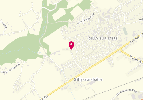Plan de BONAIME-BAUVY Amélie, 386 Route de la Pommeraie, 73200 Gilly-sur-Isère