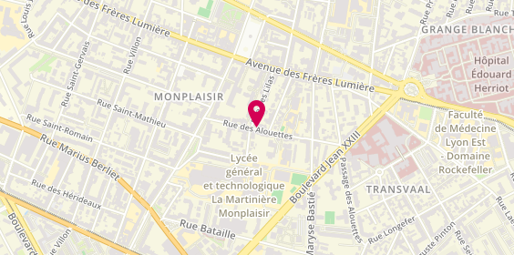 Plan de LOZAR Jules, 15 Rue des Alouettes, 69008 Lyon