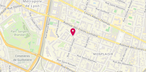 Plan de ALIX Auguste, 38 Rue Santos Dumont, 69008 Lyon