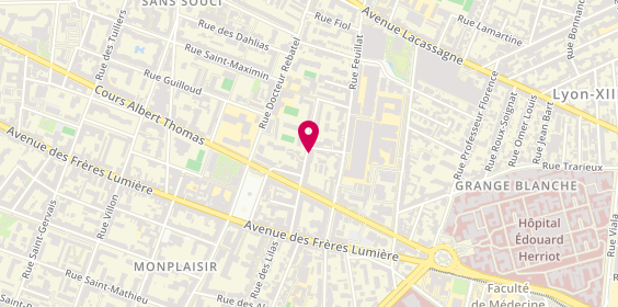 Plan de ALLAMAND Adélaïde, 11 Bis Rue du Docteur Bonhomme, 69003 Lyon