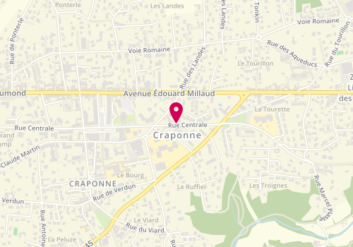 Plan de HUOT-MARCHAND Maïlys, 8 Rue Centrale, 69290 Craponne