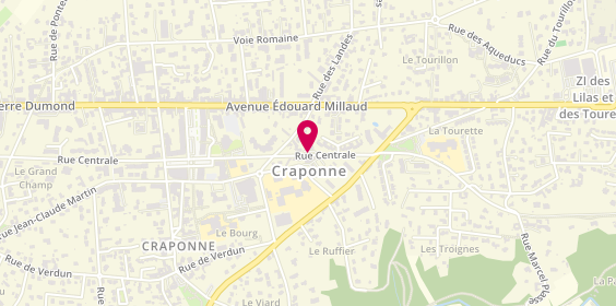 Plan de AMSALLEM Stéphanie, 8 Rue Centrale, 69290 Craponne