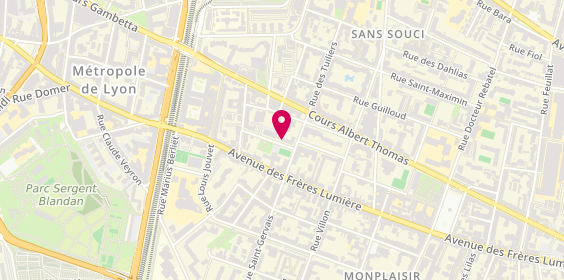 Plan de THEVENON Guillaume, 9 Rue Saint Hippolyte, 69008 Lyon