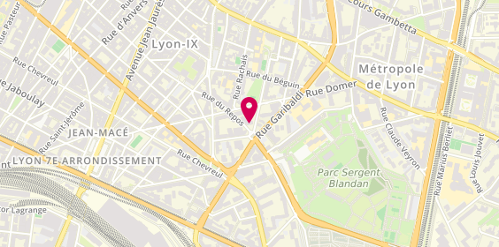 Plan de LARUE Caroline, 31 Rue du Repos, 69007 Lyon