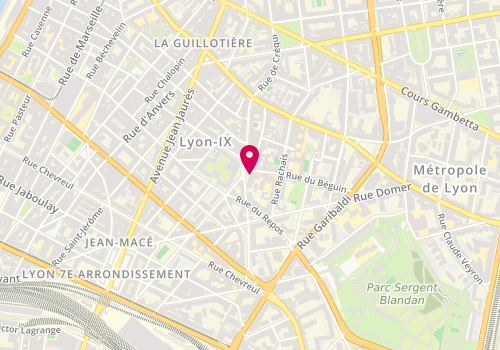Plan de FAURE Guillain, 13 Rue de la Madeleine, 69007 Lyon