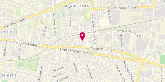 Plan de LABORIE-ESTIBAL Emma, 4 Rue Charny, 69100 Villeurbanne
