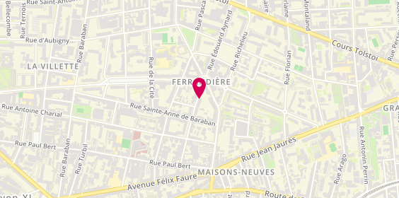 Plan de POUBLAN COUSTE Marion, 43 Rue Edouard Aynard, 69100 Villeurbanne