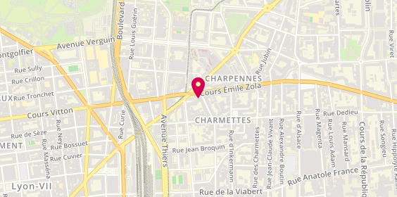 Plan de MALLUILE Iris, 6 Place Charles Hernu, 69100 Villeurbanne