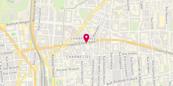 Plan de Centre Paramédical Charpennes-Zola, 40 Cours Emile Zola, 69100 Villeurbanne