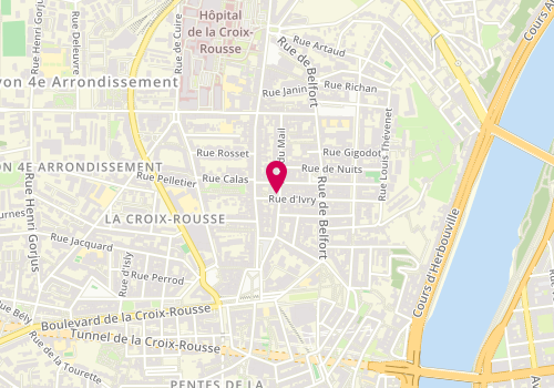 Plan de GUINOT Yohann, 15 Rue du Mail, 69004 Lyon