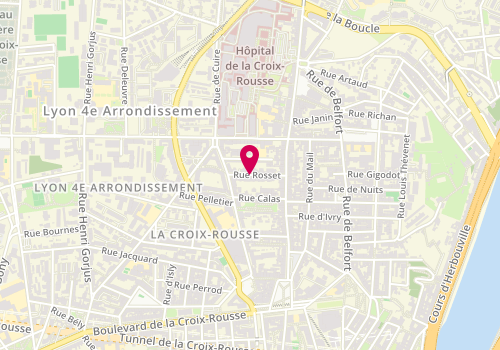 Plan de LEOGIER Sylvie, 7 Rue Rosset, 69004 Lyon