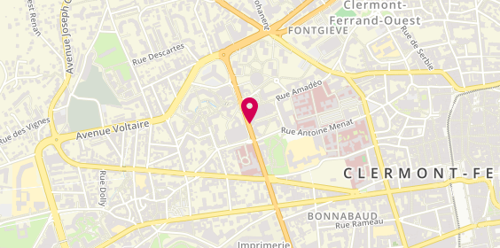 Plan de HOAREAU Amélie, 34 Boulevard Berthelot, 63000 Clermont-Ferrand