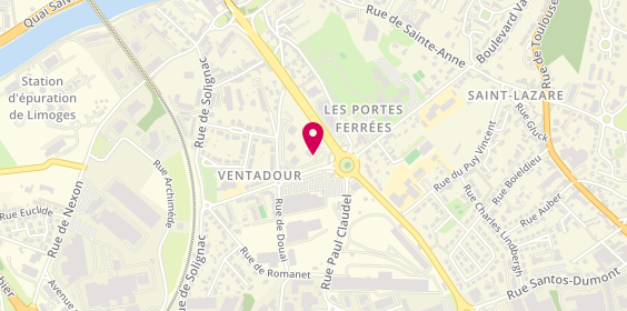 Plan de NAOURES Karine, 14 Rue Bernart de Ventadour, 87000 Limoges