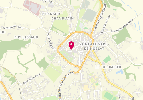 Plan de LA GUERONNIERE-TYMCZUK Valérie, 2 Place de la Collégiale, 87400 Saint-Léonard-de-Noblat