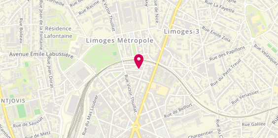 Plan de DUMET Amandine, 4 Rue Joseph Louis Lagrange, 87100 Limoges