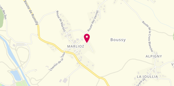 Plan de BABOU VILLOTTE Isabelle, 13 Route des Reguins, 74150 Boussy