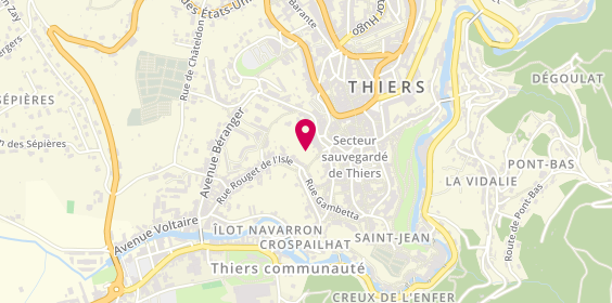 Plan de ROUSSET Thierry, 5 Place des Martyrs, 63300 Thiers