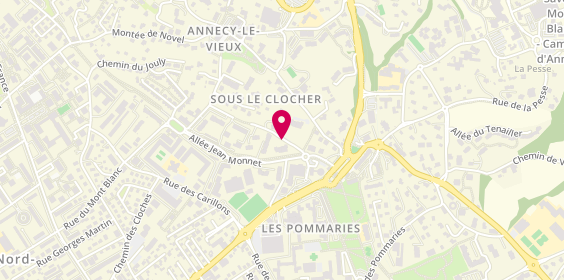 Plan de CHAPELIER Justine, 16 Rue de l'Abbatiale, 74940 Annecy-le-Vieux