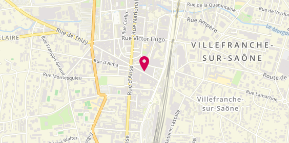Plan de HOUDART Sophie, 87 Rue de la Gare, 69400 Villefranche-sur-Saône