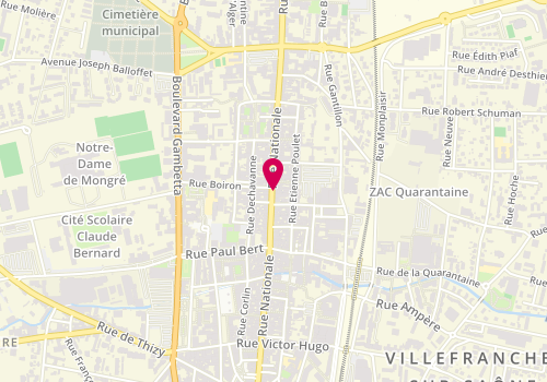 Plan de PERRELLE-VARGAS Nelly, 437 Rue Nationale, 69655 Villefranche-sur-Saône