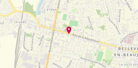 Plan de AHMED BELKACEM Farîd, 181 Rue de la Republique, 69220 Belleville-en-Beaujolais