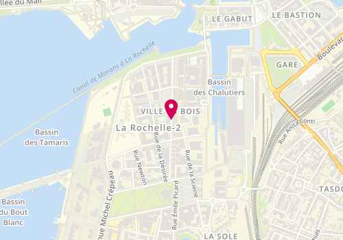 Plan de DERHEE Sandrine, 33 Rue Amérigo Vespucci, 17000 La Rochelle