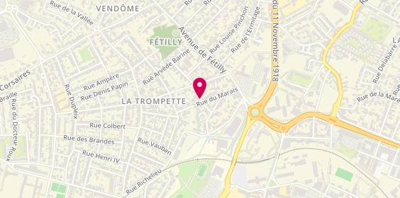 Plan de MARTIN Thibault, 3 Rue des Roseaux, 17000 La Rochelle