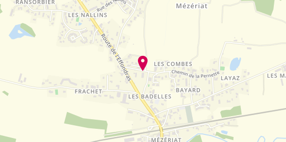 Plan de BUELLET Pauline, 131 Chemin des Badelles, 01660 Mézériat