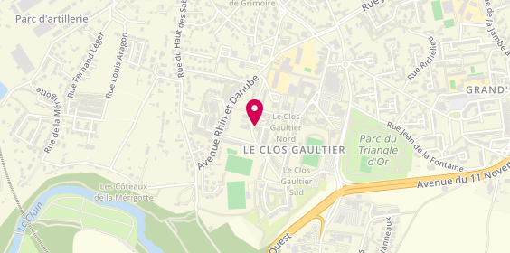 Plan de AUDET Laura, 15 Rue du Clos Gaulthier, 86000 Poitiers