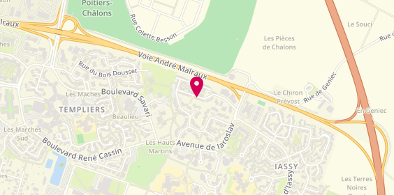 Plan de BONNIN Yasmine, 3 Rue Denis Papin, 86000 Poitiers