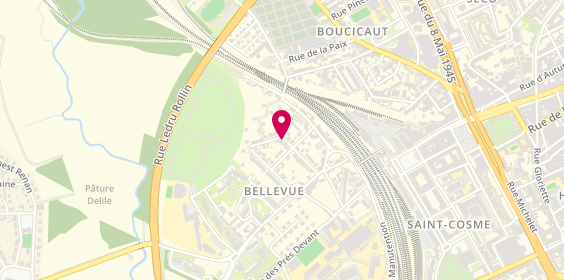 Plan de ROUX Romain, 21 Rue Jules Guesde, 71100 Chalon-sur-Saône