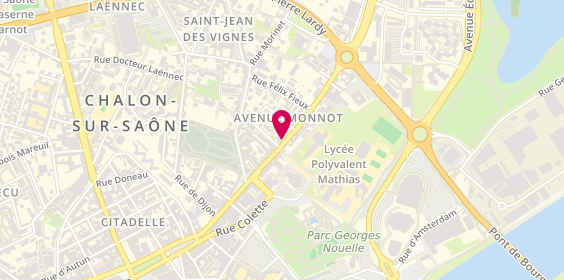 Plan de BOUCHET Vincent, 46 Avenue Monnot, 71100 Chalon-sur-Saône