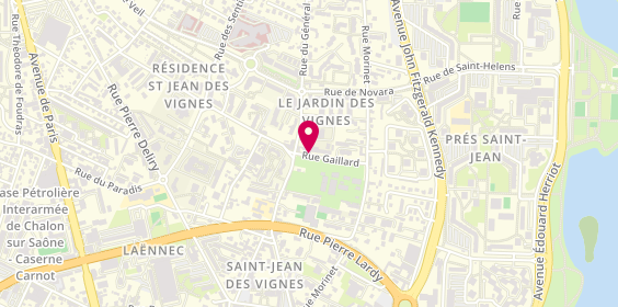 Plan de FOURNERAY Victor, 18 Rue Gaillard, 71100 Chalon-sur-Saône