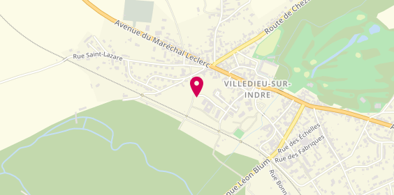 Plan de CAZY-HOUBERT Amandine, 3 Rue des Fontaines, 36320 Villedieu-sur-Indre