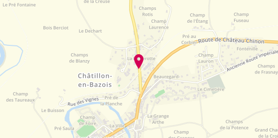 Plan de NOVAS Charlotte, 1 Bis Rue de la Picherotte, 58110 Châtillon-en-Bazois