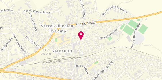 Plan de PERRIN Emmanuel, 1 Bis Rue de la Piscine, 25800 Valdahon