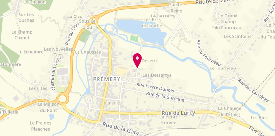 Plan de MENUET Laetitia, 4 Rue des Donloups, 58700 Prémery