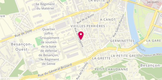 Plan de LAGUET Flavie, 21 Rue du Polygone, 25000 Besançon