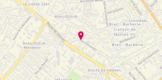 Plan de CORNEE HOUMARD Amandine, 73 Rue Chanteclerc, 44300 Nantes