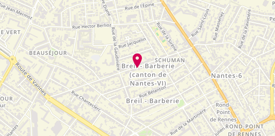 Plan de THOMAS Elodie, 55 Bis Boulevard de Longchamp, 44300 Nantes