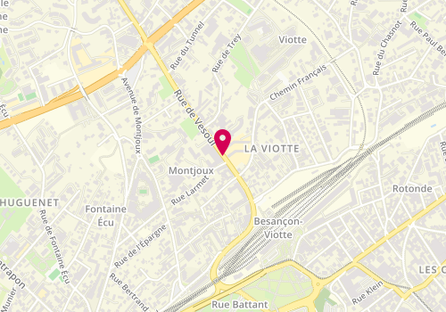 Plan de MONNIER Philippe, 33 Qui Rue de Vesoul, 25000 Besançon