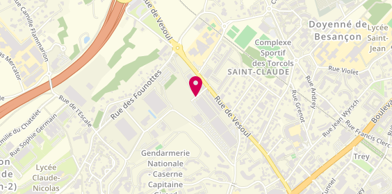 Plan de BORNE Zoé, 101 Rue de Vesoul, 25000 Besançon