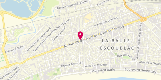 Plan de DE BUYER DE MIMEURE Emmanuelle, 209 Avenue de Lattre de Tassigny, 44500 La Baule-Escoublac