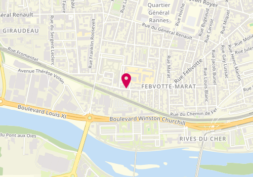 Plan de MASSOU Philippe, 213 Rue Febvotte, 37000 Tours