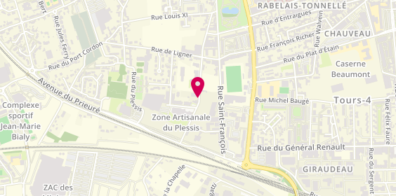Plan de DE BONADONA d'AMBRUN Florian, 47 Rue de la Parmentiere, 37520 La Riche