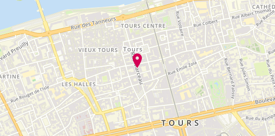 Plan de JUILLET Léa, 28 Rue Marceau, 37000 Tours