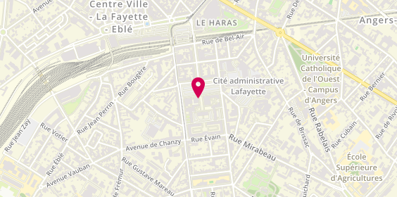 Plan de JACOBZONE Mathilde, 2 Square la Fayette, 49000 Angers