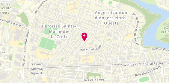 Plan de BARE-TELLIER Hélène, 18 Rue Louis Gain, 49000 Angers