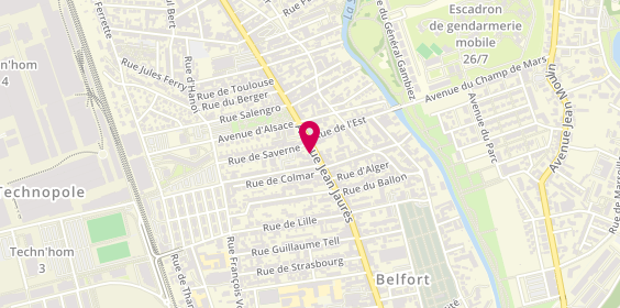 Plan de BRIGNON Nicolas, 87 Avenue Jean Jaurès, 90000 Belfort