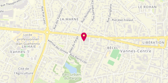 Plan de LE SERRE Fabienne, 15 Rue Jacques de Thezac, 56000 Vannes
